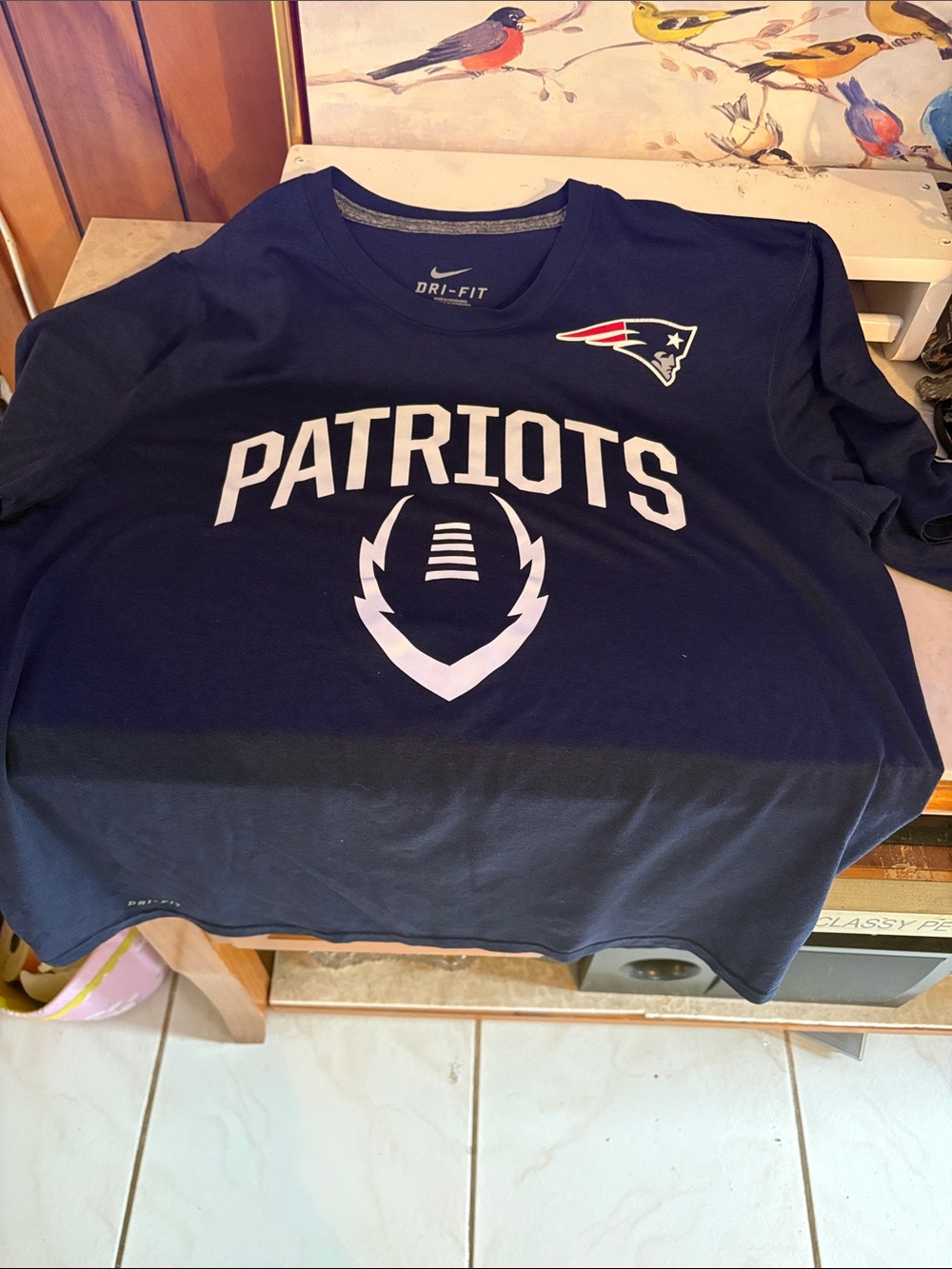 Nike Navy Patriots Dri-FIT Graphic Tee